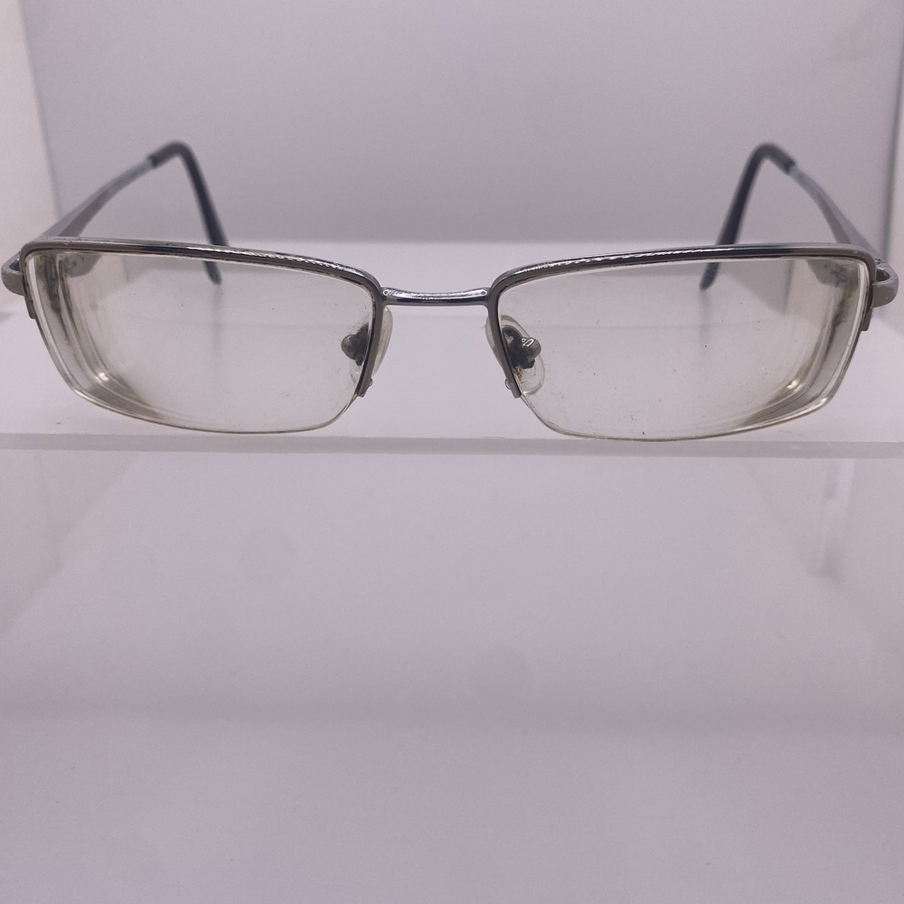 Ray-Ban Eyeglasses FRAMES ONLY RB 6154 Half Rim 54-17-140 Silver Black 579